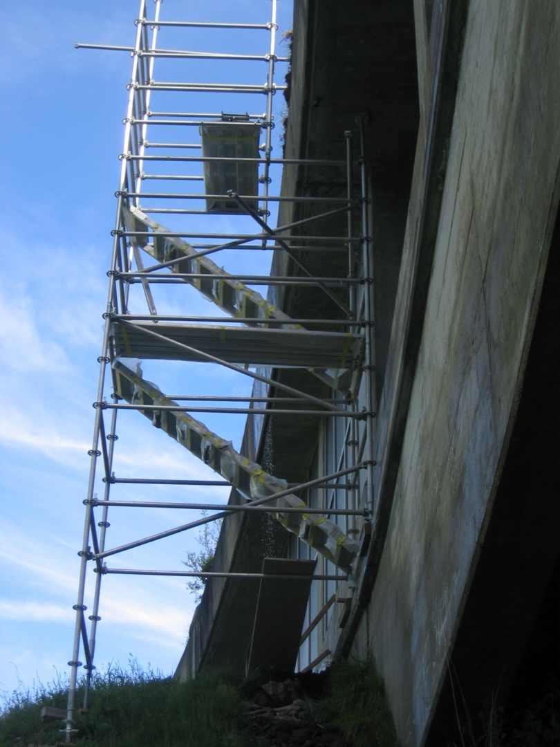 Arbeitsgerüst mit Treppenturm / Galerien Simplon