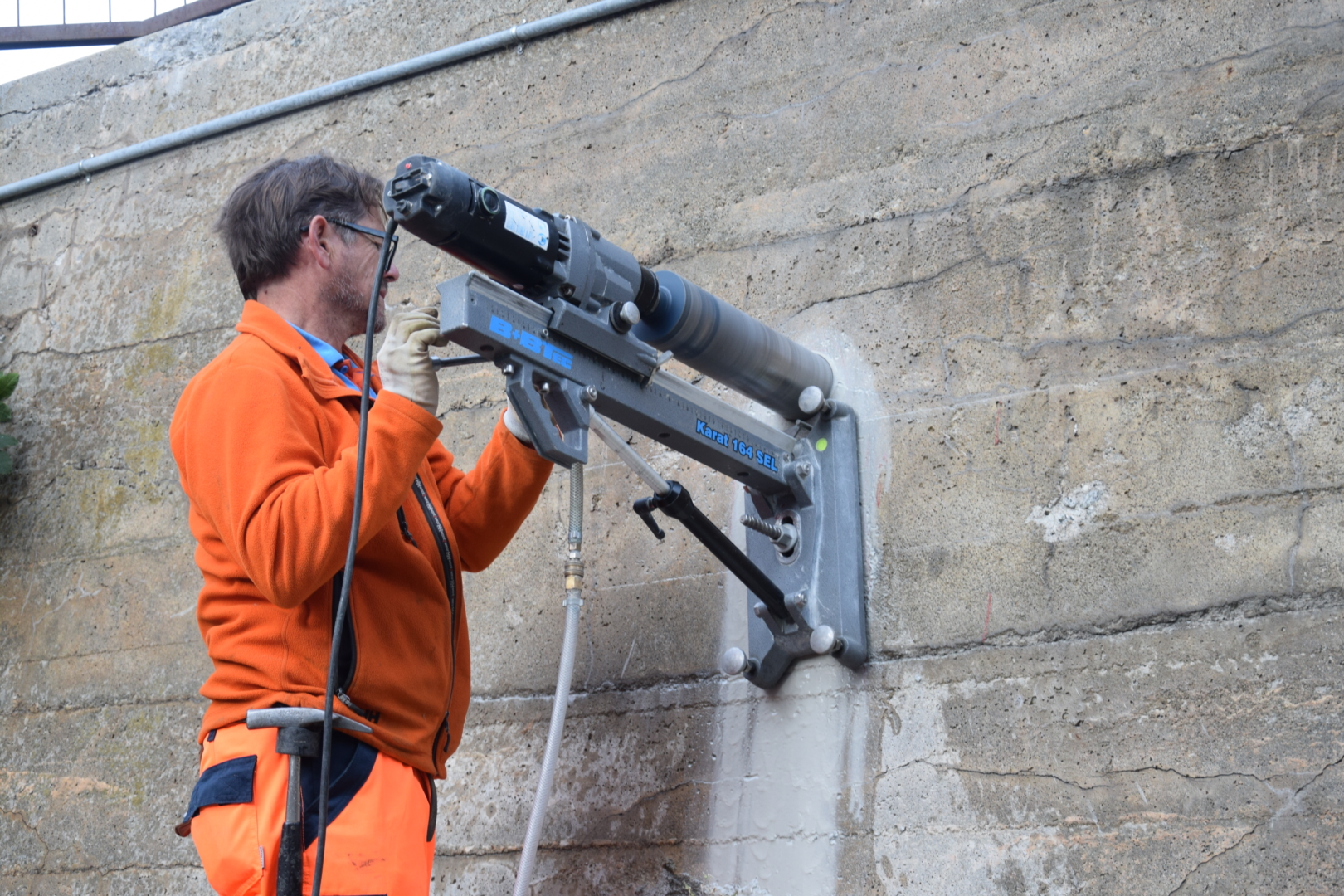 Bohrkernentnahme / Fiesch